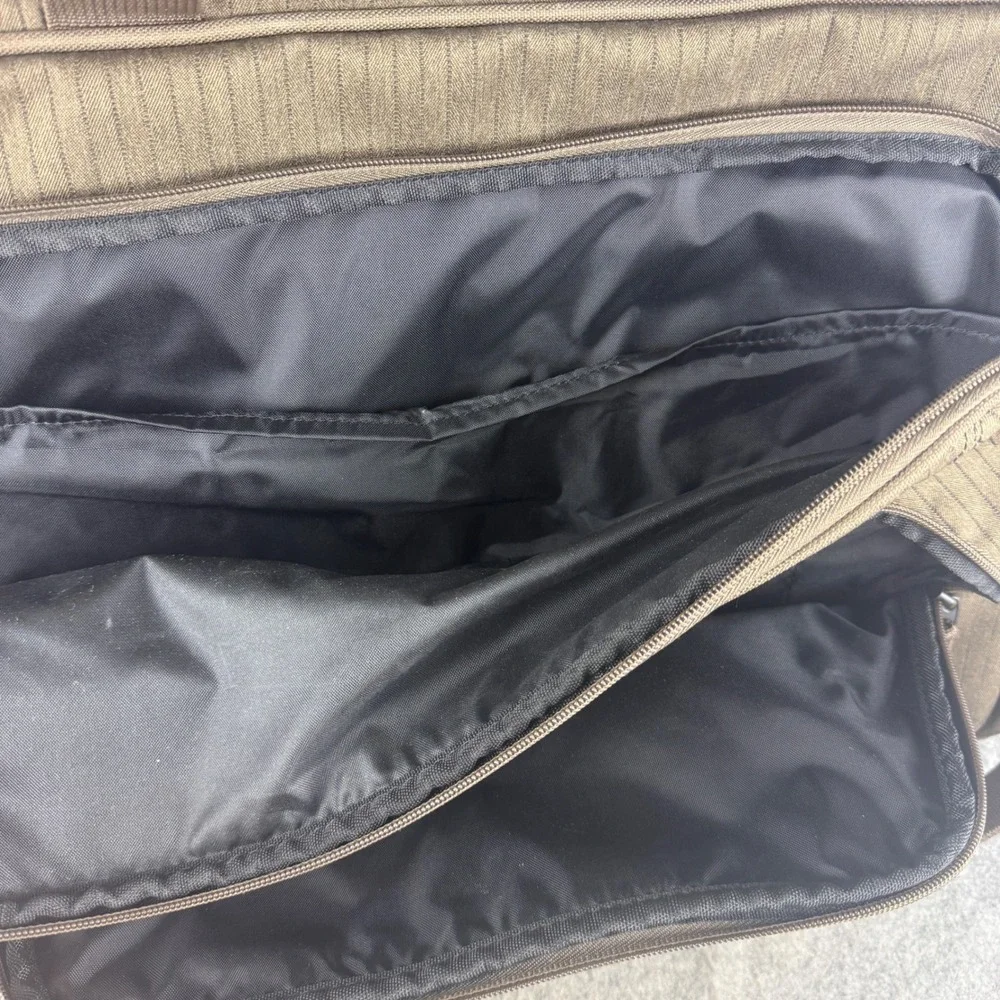 OGIO Street Laptop Messenger Bag Brown Pinstripe Tech Briefcase Shoulder NWOT